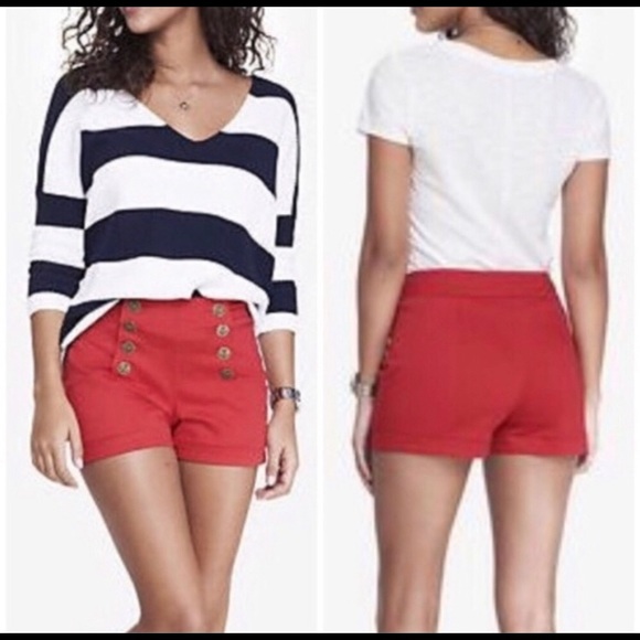 Express Pants - Express red sailor shorts
